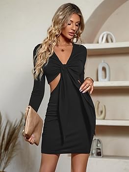 Mini Robe En Velours Patchwork à Manches Longues Et Col Rond Pour Femme, A A A Black, S