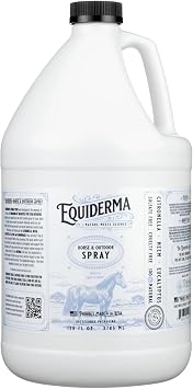 Equiderma Aloe Herbal Horse Spray 1 Gallon Refill | Natural Eco-Safe Coat & Skin Conditioning Formula with Aloe & Essential Oils | Residue-Free Fresh Herbal Scent for Daily Grooming