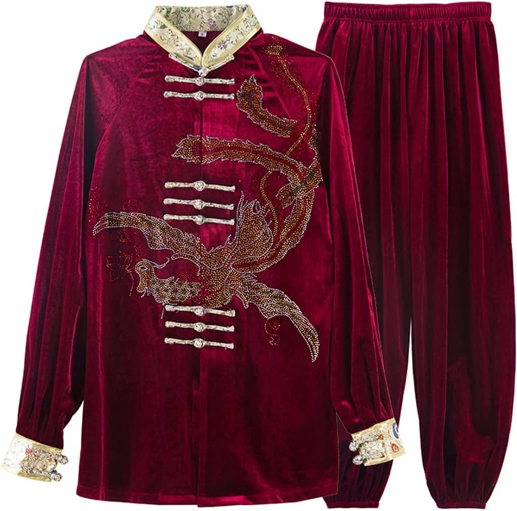 Tai Chi Uniform, Sztuki walki mundur kung fu miękki zestaw kung fu zimowy mundur sztuk walki aksamit ubrania Tai Chi ciepła odzież Wushu dla kobiety Wudang płaszcz męskie ubrania treningowe (kolor: D,