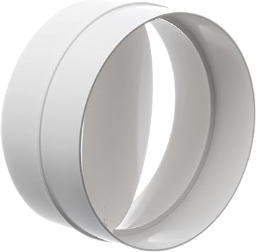 Ø 100mm / 4 inch Plastic Ventilation Pipe Connector with Backdraught Shutter- Non-Return Damper Flap