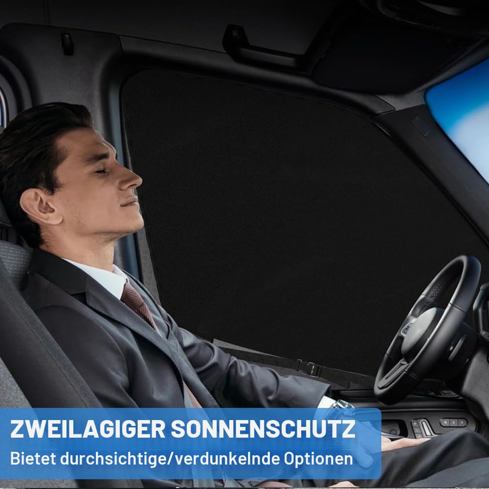 2 Stück Magnetische Seitenfenster Insektenschutzgitter für VW T4 T5 T6 T6.1 T7 California 1990-2025, Schutz vor Moskito Atmungsaktiv für Outdoor Camping Reise