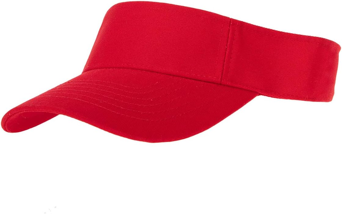 Red Sun Visor Hat - Dozen Packed