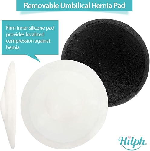 Miniatura 5 de Hilph Cinturón de soporte de hernia umbilical para hombres y mujeres, cinturón de soporte de hernia abdominal con almohadilla de compresión para