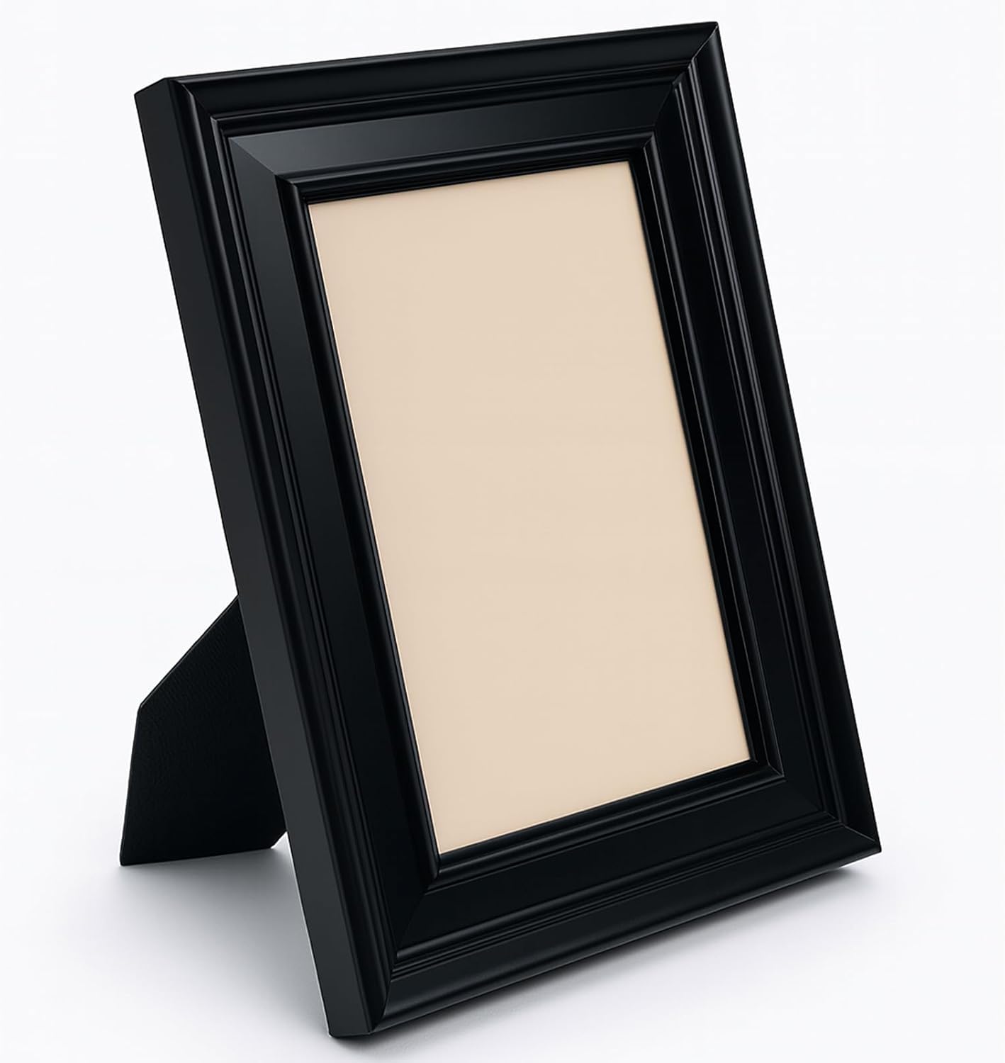 8x10 inch Black Picture Frame, Soild Wood Picture Frame with Plexiglass and Backing Board, Modern Black Frame for Canvas & Photos Home Wall Art Decor