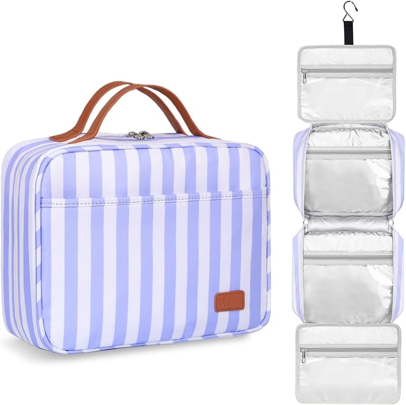 Necessaire suspensa de viagem Bosidu com 4 compartimentos e gancho