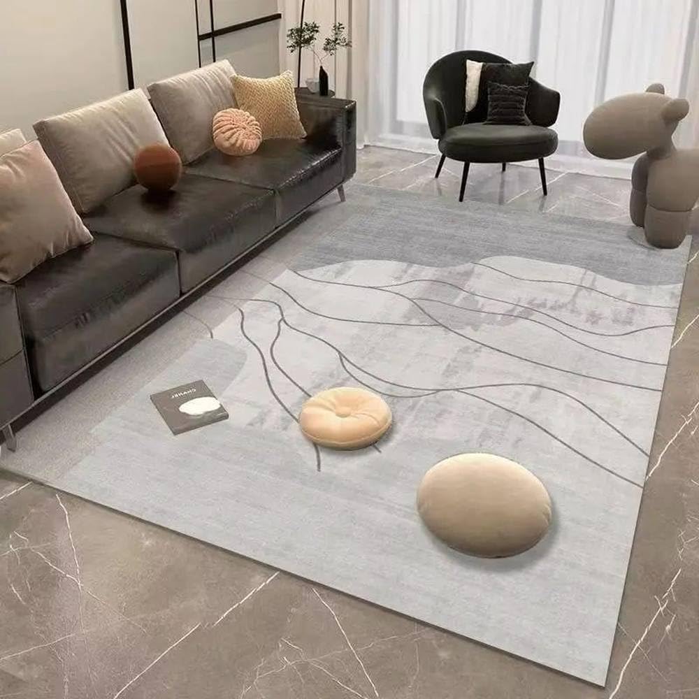 Tapis de sol de chevet abstrait doré salon flanelle paillasson 60x90cm maison