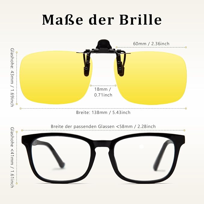 Gafas de sol polarizadas clip-on unisex UV400 miniatura 2