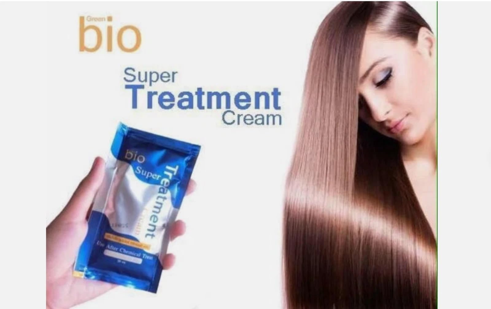 Soin Thai Bio Super Treatment Cream – 24 Sachets x 30ml – Soin Capillaire Réparateur Intensif à la Kératine, Post Décoloration/Lissage – Cheveux Abîmés, Secs, Cassants