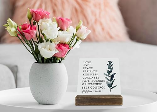 Miniatura 9 de Letreros de placa religiosa, Bless The Food Before Us, placa de madera con soporte, placa de decoración del hogar, letrero cristiano rústico,