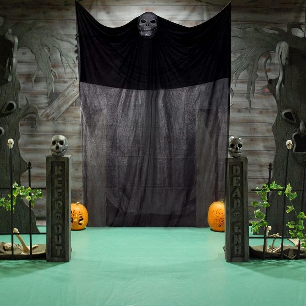 URMAGIC 9.8FT Halloween Ghost Hanging Decorations,Scary Hanging Ghost Spooky Props for Indoor Outdoor Patio, Garden, Gate, Yard, Halloween Decorations : Patio, Lawn & Garden