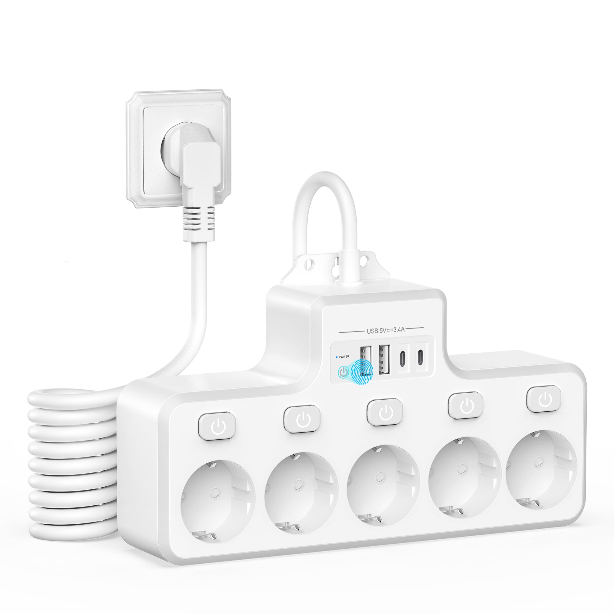 Mehrfachsteckdose mit USB