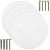 Gatuida Round Ceiling Plate Covers: 4 Pack Round Blanking Plate 4.3inch Ceiling Light Cover Plastic Electrical Box Caps Flat for Wall Holes Blank Up Panel