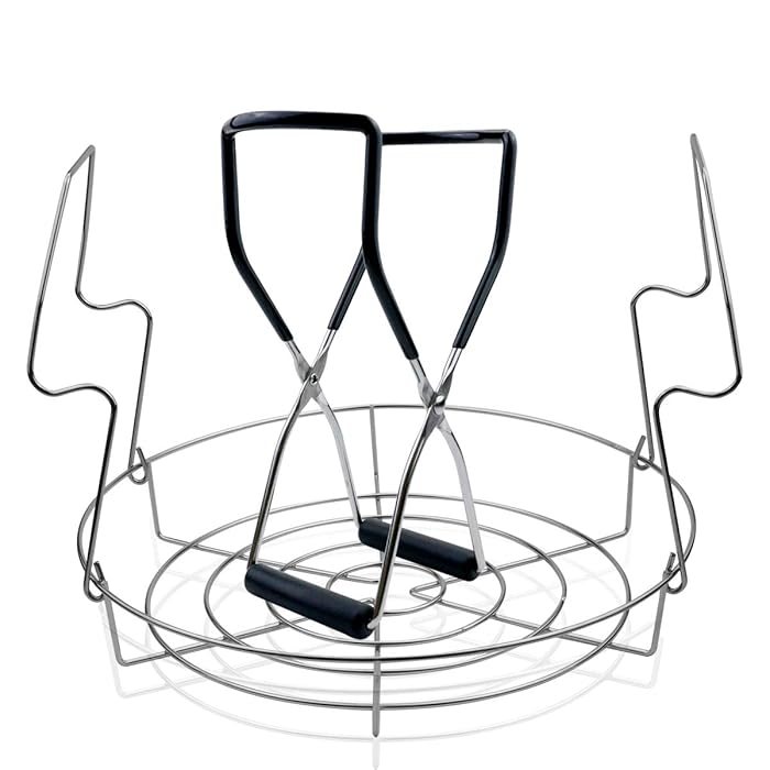 Buy LeonBach 2 Pack Stainless Steel Canning Supplies, 12" Canning Rack Canning Jar Lifter Water