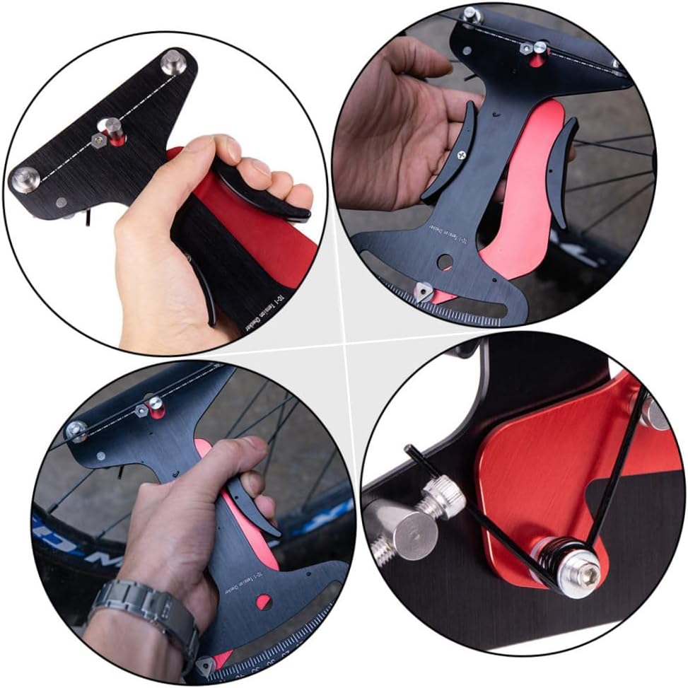 Bike Spoke Tension Steel Wire Wheel Measuring Tool for Bicycle Spokes Correction and Calibration Fit for Mountain and Road Bike Wheels Use Indicator Gauge