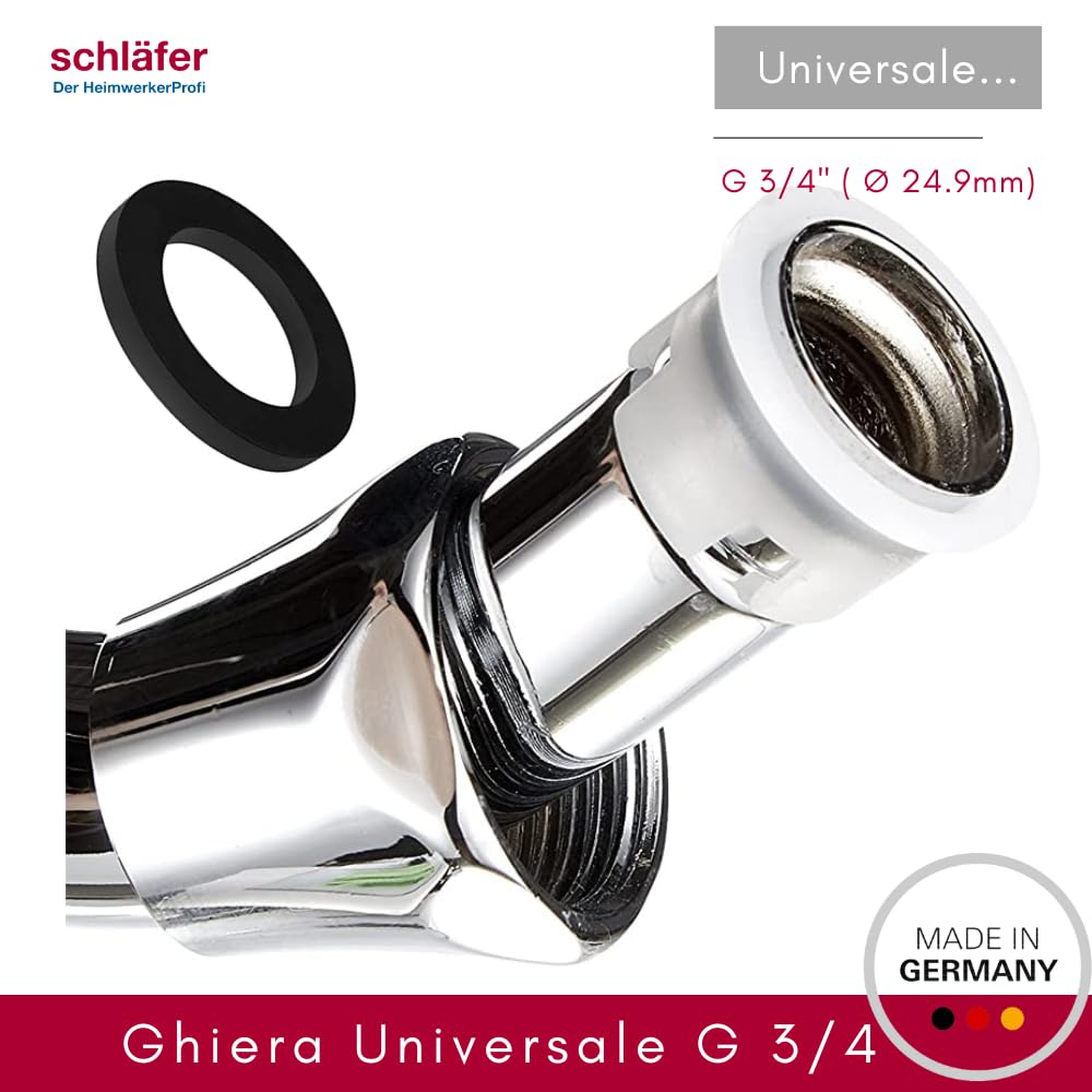 Schläfer 401010 | Caño extensible en S para grifo de pared - 300-500 mm - Caño en S con regulador de chorro Neoperl - Caño giratorio para batería de pared - Cubierta IG3/4 - Latón cromado