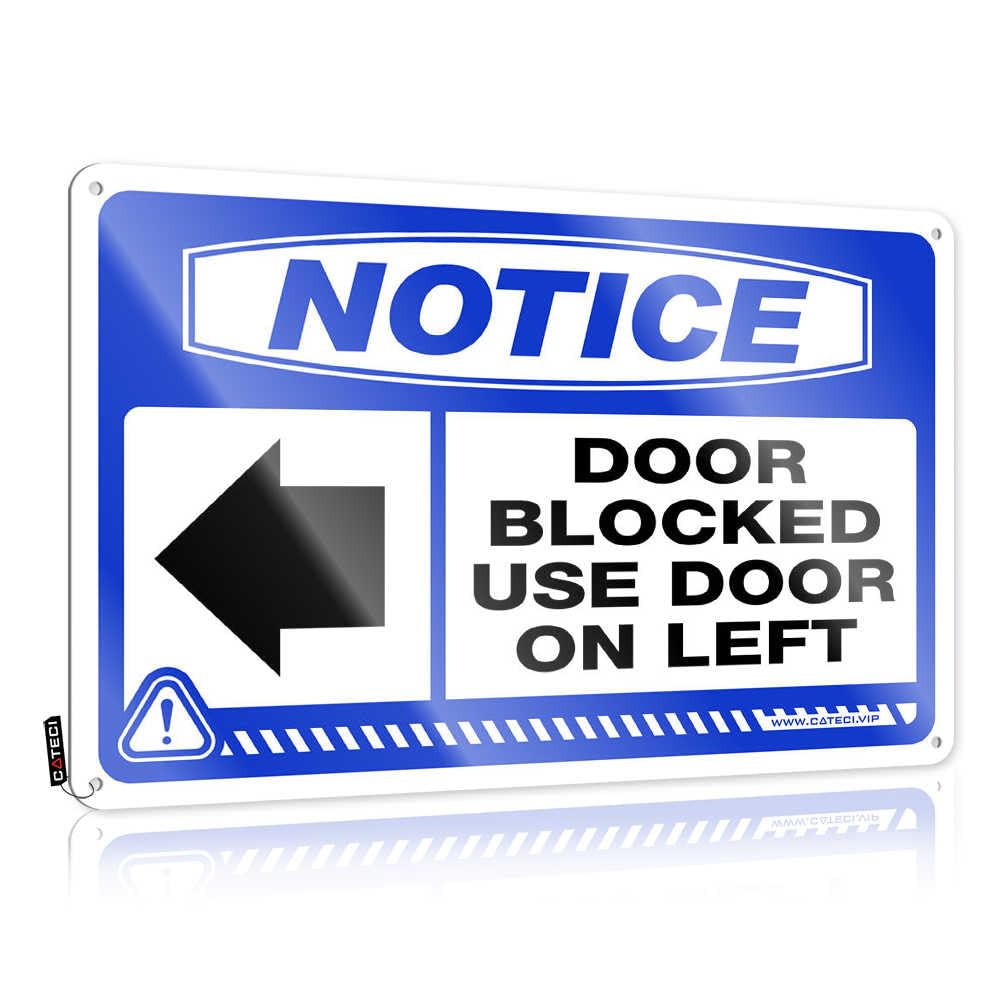 Fzfn Colour Notice Door Blocked Use Door On Left Decoration At Home Decor | Hippie Waterproof Decorative Wall Art(30X40cm)