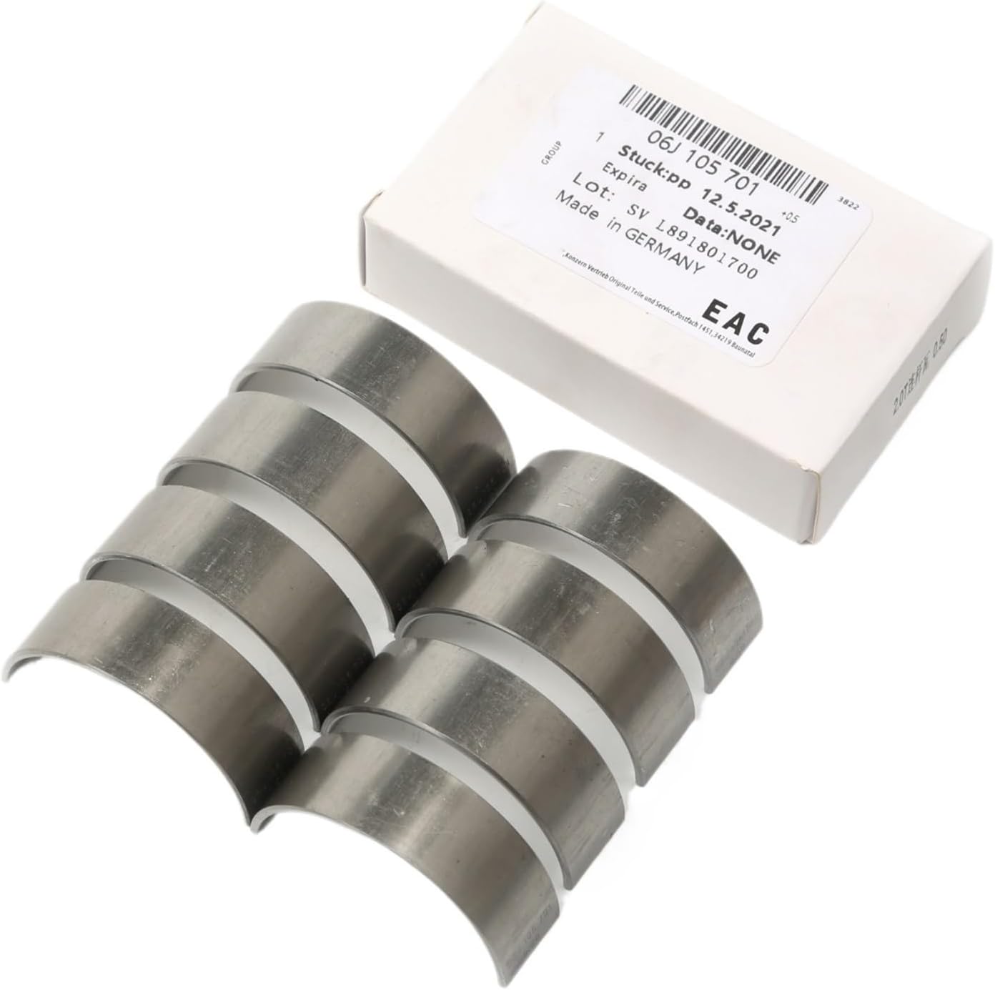 Car Connecting Rod Bearings Set Oversized 0.5MM 06J105701 Compatible with VW CC Eos Tiguan A4 TT Skoda Seat Altea 2007-2015 06H105701D