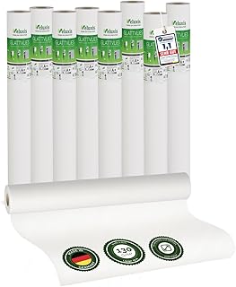 Glattvlies Vliestapete weiß – Renoviervlies Untertapete 8er Set, 8 x 25,00 m x 0,75 m, 130g/m², überstreichbar, rissüberbrückend, formstabil