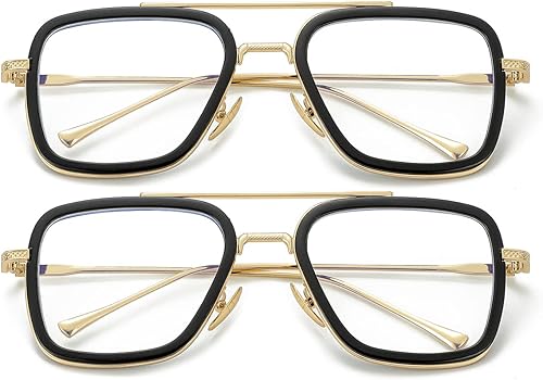 Tony Stark - Lentes de bloqueo de luz azul para hombres y mujeres, lentes de juego de computadora Iron Man y Spider-Man