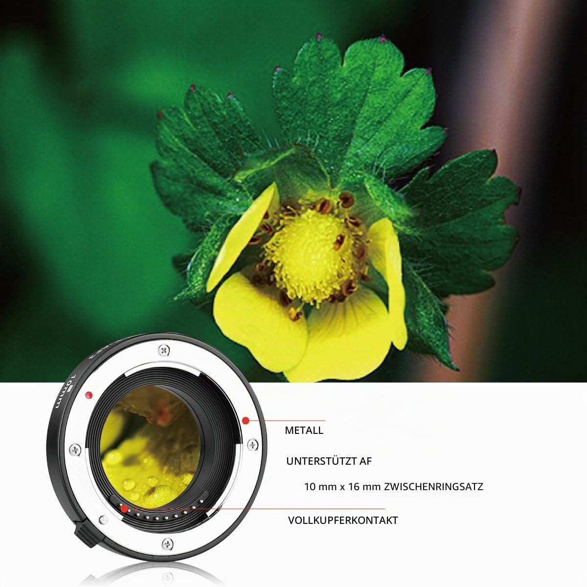 Meike MK-F-AF3 Auto Fucus Macro Extension Tube for Compatible with Fujifilm Mirrorless Camera(10mm 16mm only or conbination )X-T1 X-T2 X-Pro1 X-Pro2 X-M1 X-T10 X-A1 X-A2 X-E1 X-E2 X-E3 etc