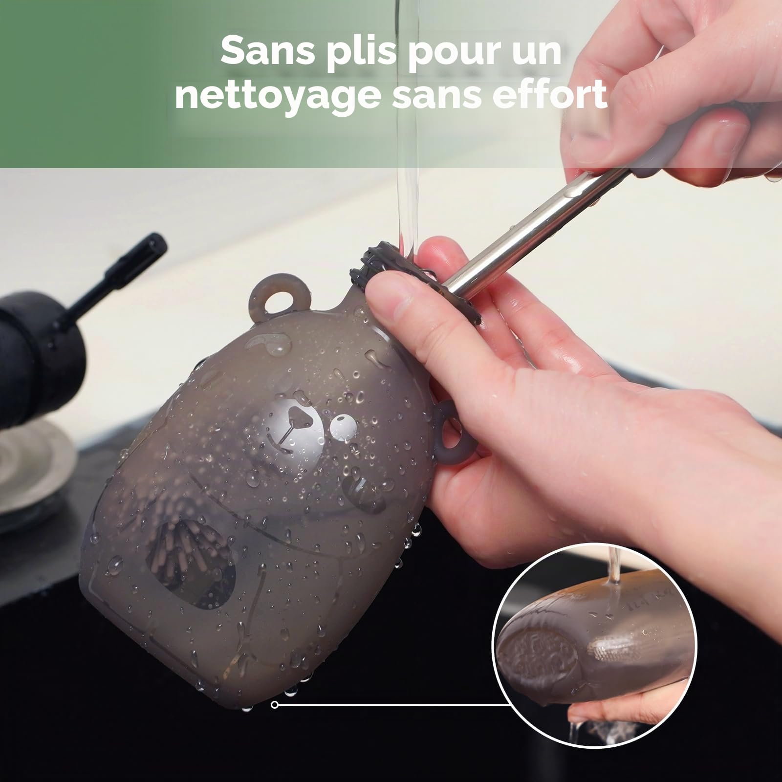 Haakaa Sac à Squeeze en Silicone, Pochette Réutilisable pour Aliments pour Bébés Faits Maison, Purées Biologiques, Jus, Smoothies et Yaourts - Parfait pour Bébés et Tout-Petits - Paquet de 4, 6 Onces.