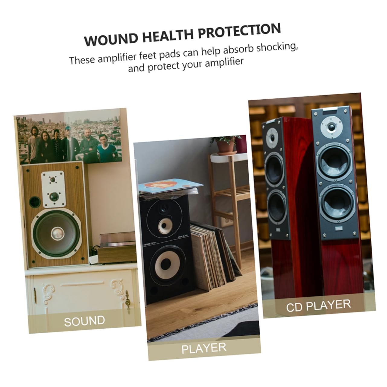 Mipcase 8pcs Copper Speaker Feet for Shockproof Stand and Isolation Audio Support Base for Speakers Turntables Amplifiers and Cd Players Easy Installation