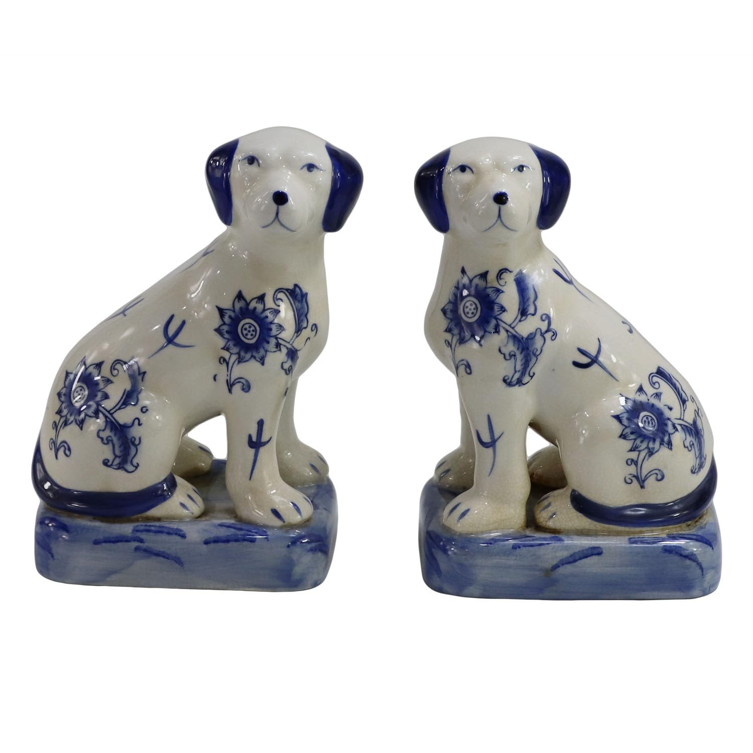 Amazon.com: SYNWISH Hand Painted Vintage Porcelain Blue&
