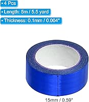 Vista 2 de PATIKIL Cinta adhesiva metálica Washi de 0.591 in x 16.4 ft, 4 unidades de papel de arte para espejo, autoadhesivas, para bricolaje, manualidades