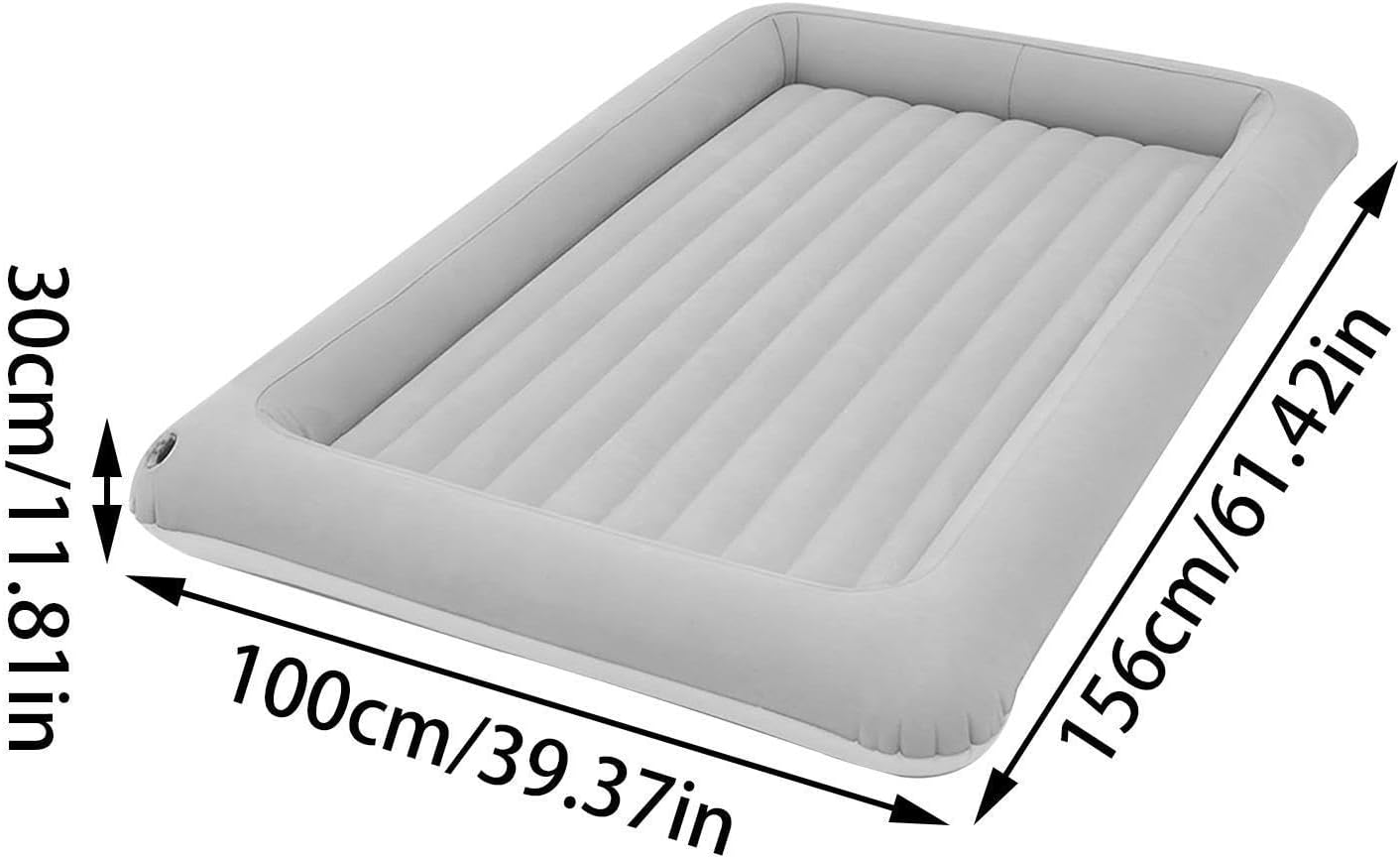 Inflatable Kids Bed - Portable Folding Air Mattress with Detachable Inner Pad Travel Sleeping Pad Blow Up Bed for Children | Comfortable Kids Air Mattress for Plane Car Home Use