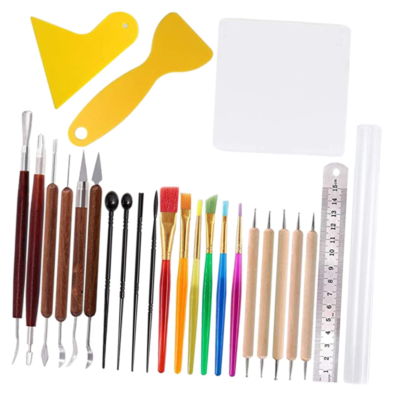 DOITOOL 26 Pcs Sculpting Tool Set for Clay Modeling and Engraving Durable DIY Carving Kit for Art Projects and Sculpture Crafting