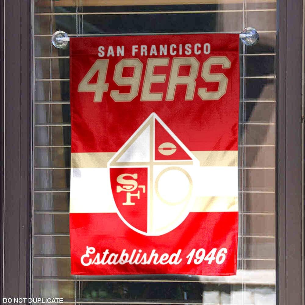49ers Throwback Retro Vintage Garden Flag Double Sided Banner - Image 4