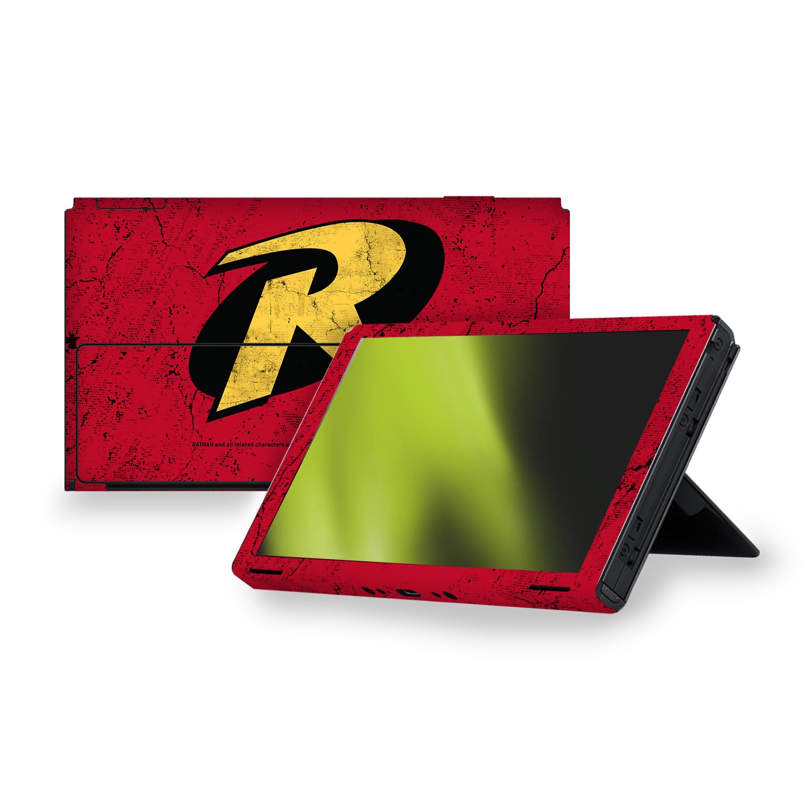 Head Case Designs Licenza Ufficiale Batman DC Comics Robin Loghi E Fumetti Vinile Sticker Gaming Pelle Adesivo Compatibile con Nintendo Switch OLED Bundle