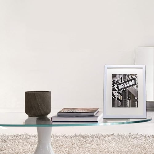 Miniatura 6 de The Display Guys Paquete económico de 11 x 14, 4 marcos de fotos de vidrio templado de madera de pino macizo blanco