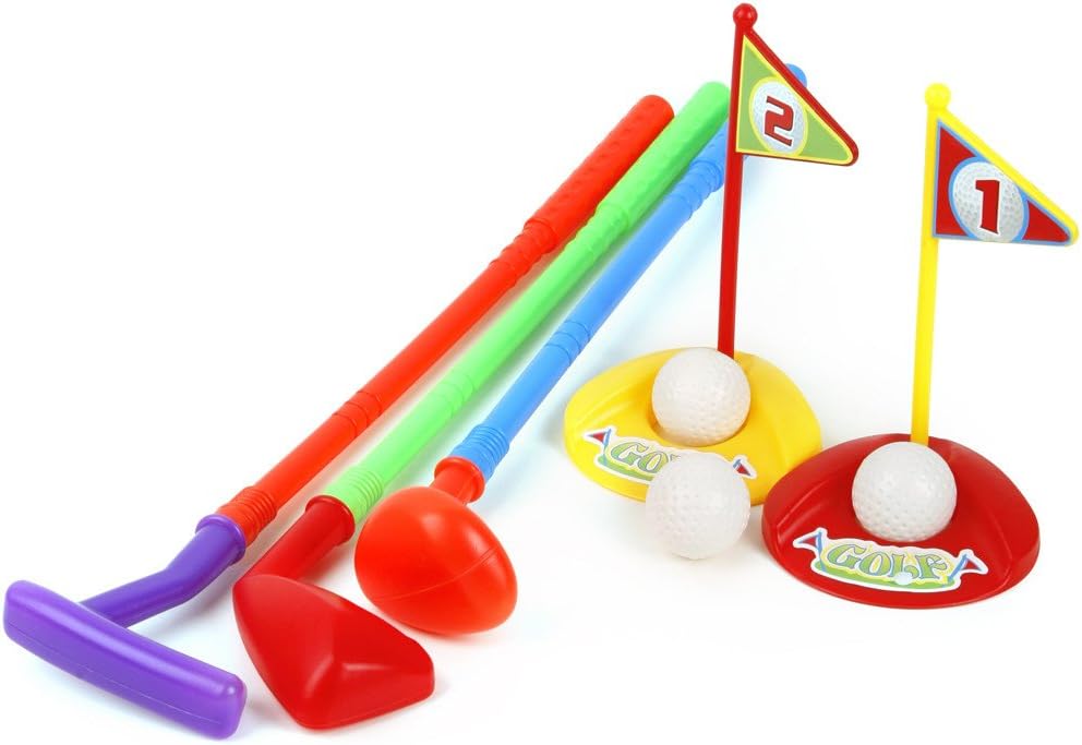 Ojam Swing 'N Play Kids Toy Golf Set (9 Piece), Multi : Toys & Games