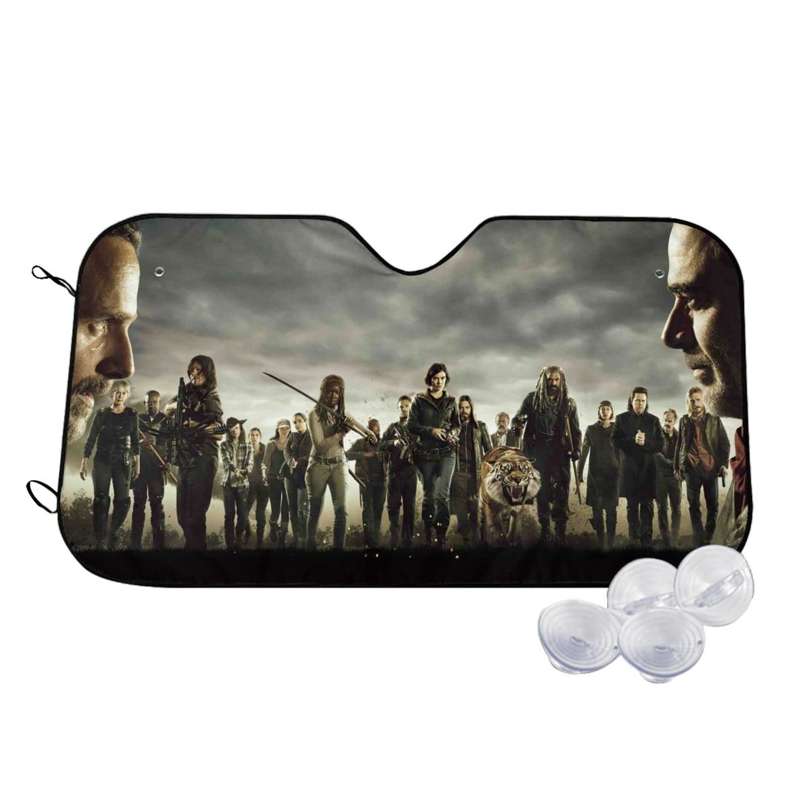 Walking Movie Dead Car Windshield Sun Shade Cover for Auto Protection Foldable Sun Shade Canopy Keep Your Vehicle Cool Standard Medium
