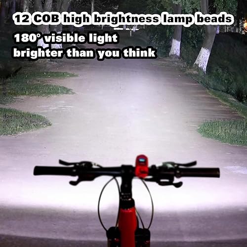 Miniatura 3 de Luz de bicicleta eléctrica 2 en 1 bocina de bicicleta de 110 dB, 5 modos de sonido con batería recargable, luz impermeable para bicicleta con bocina