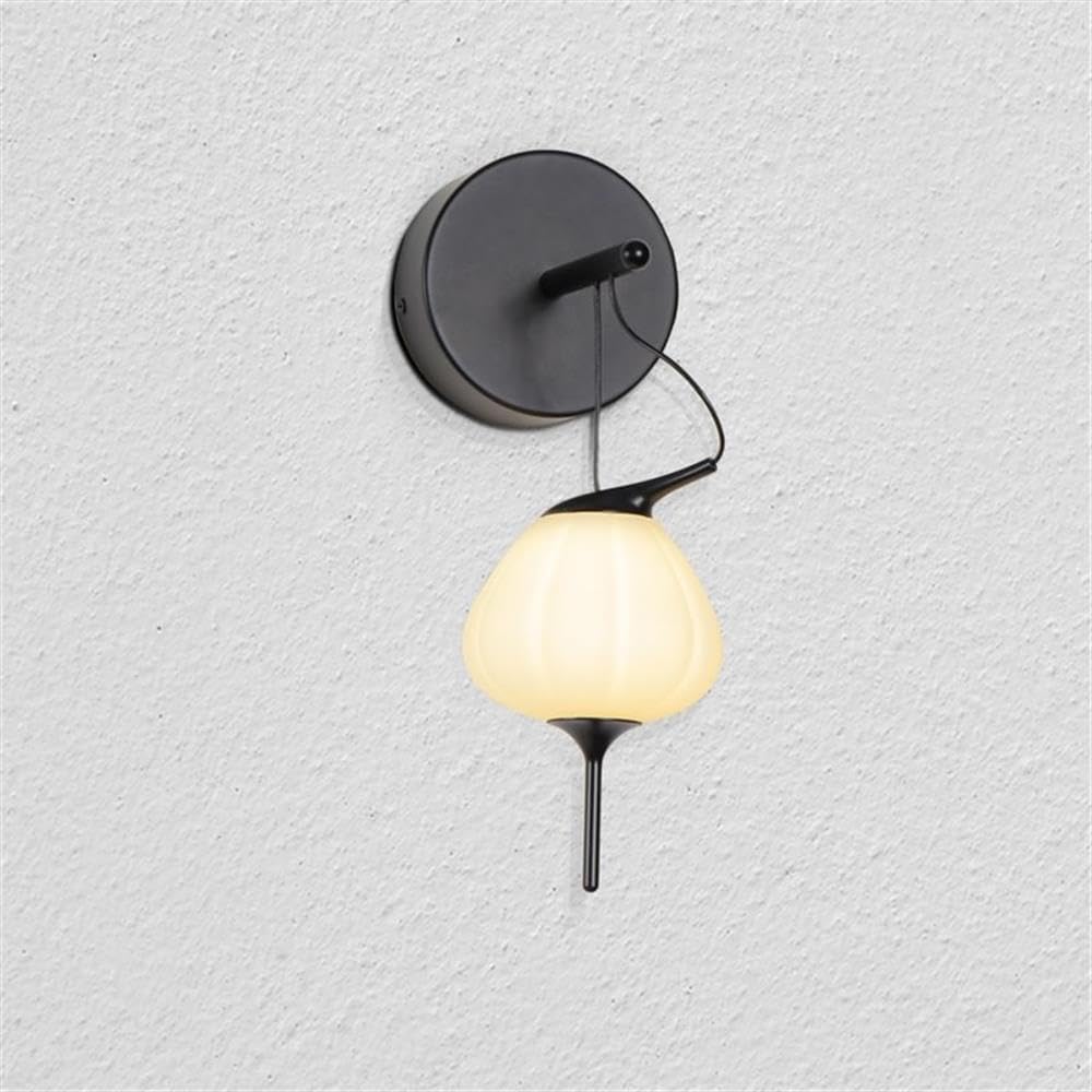 Pemberly Row 12.5" Integrated LED Wall Sconce, Black Finish, Frosted Glass Shade, 3000K Soft White Light, Modern Dimmable Design, ETL Certified for Dry Locations, Energy-Efficient Home Lighting