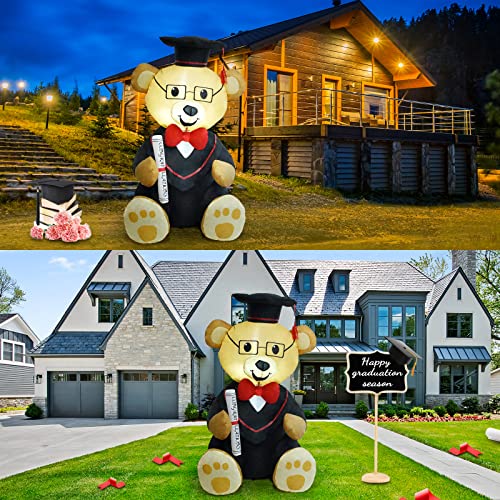 Shdejtg 4Ft Long Graduation Season Inflatable Outdoor Decorations, Dr. Bear Inflatable Yard Decorations Led Light Decoration For Holiday Party Garden Lawn #TOP6