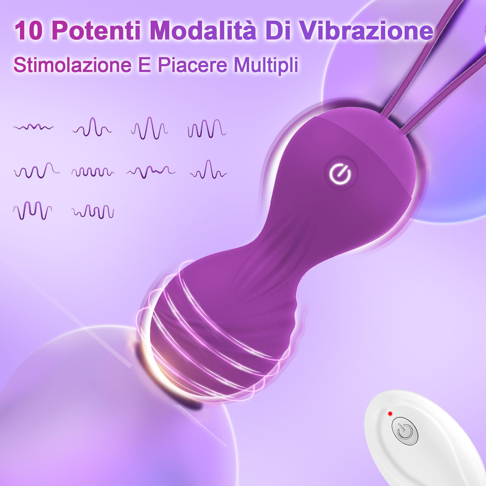 Vibratoreper Donna Professionale Ovetto Vibrante Donna Telecomando Vibratore Vibratoriper Donne 3 IN 1 Palline di Kegel Sex Toys con 10 Modalità, Esercizi Per il Pavimento Pelvico Sexytoysys Donna