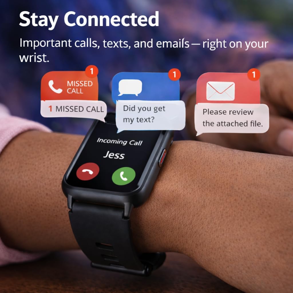 LUNO Active X1 Fitness Tracker, AMOLED Smart Watch with Blood Oxygen, Sleep Monitor, 24/7 Heart Rate & Blood Pressure, IP68 Waterproof Health Activity Trackers with Calories Step Counter for Women Men