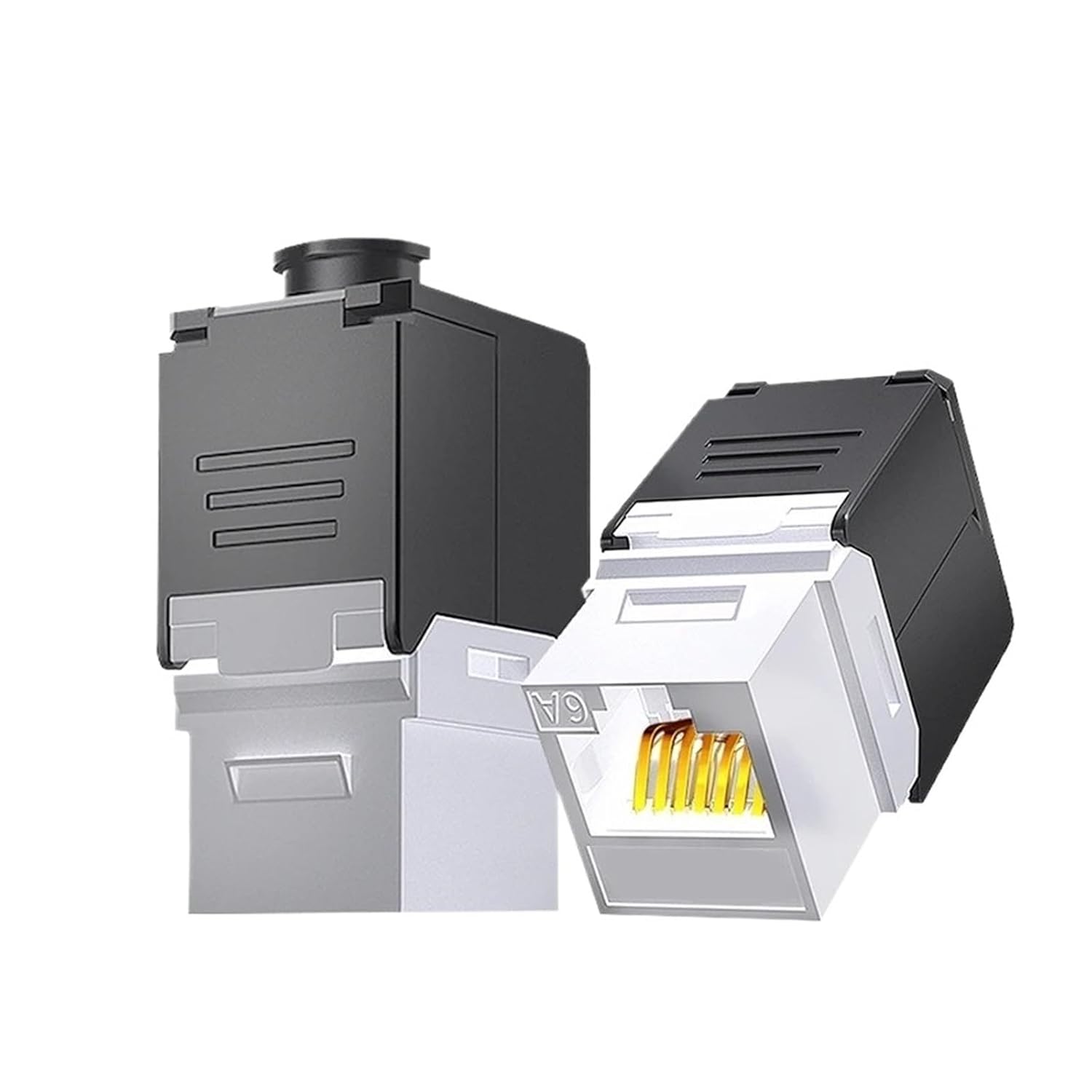 10PCS RJ45 Cat8 Cat7 Cat6A Shielded, RJ45 STP Zinc Alloy Module Shielded Keystone Jack(CAT7 STP 10PCS)