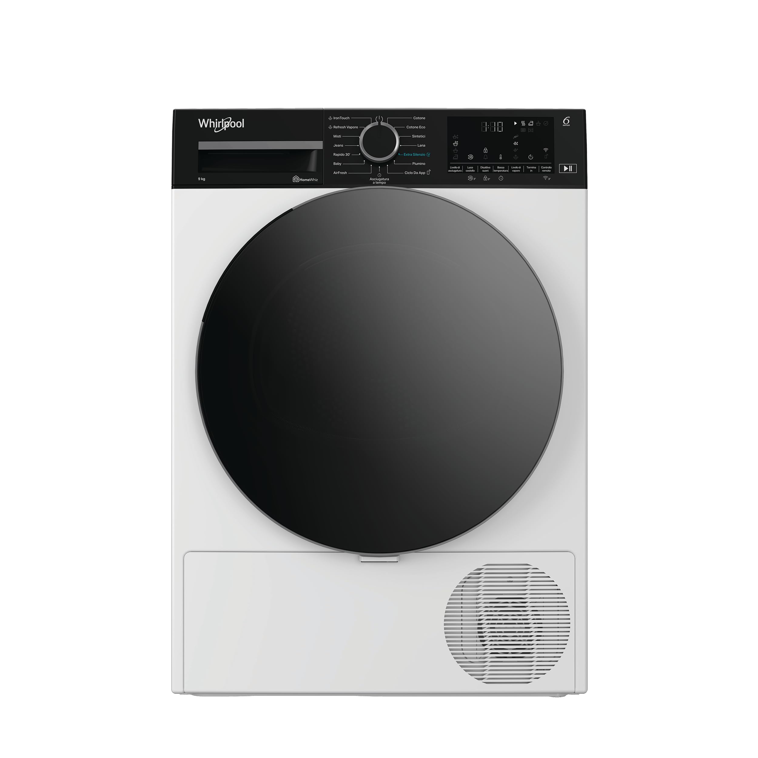 Whirlpool C WD 96M WBS IT Asciugatrice a libera installazione, | 6° SENSO, IronTouch, Adaptive Dry, Classe A 84,6x59,8x67,4 cm (AxLxP)