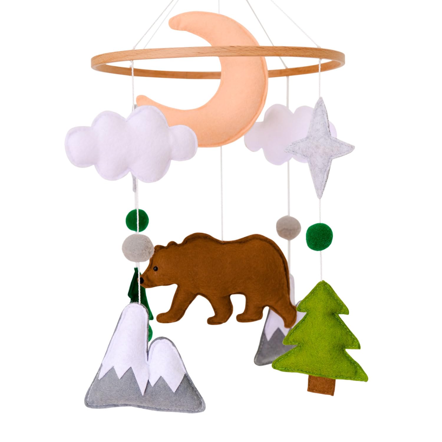 Woodland Baby Mobile, Woodland Mobile for Crib, Bear Crib