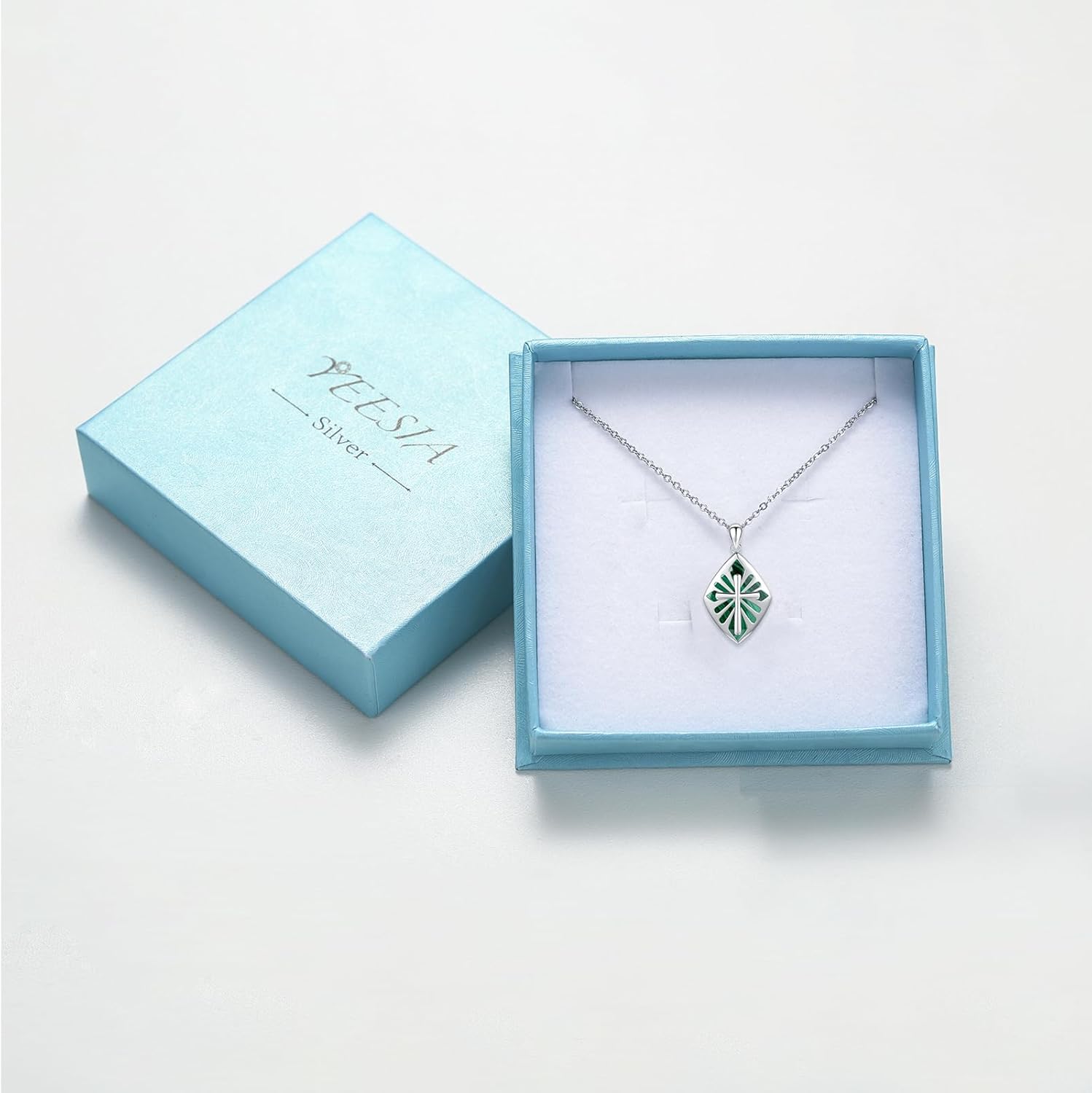 Cross Necklace for Women 925 Sterling Silver Abalone/Opal Shell Cross Pendant Necklace Religious Birthday Christmas Jewelry Gifts for Her - Image 6