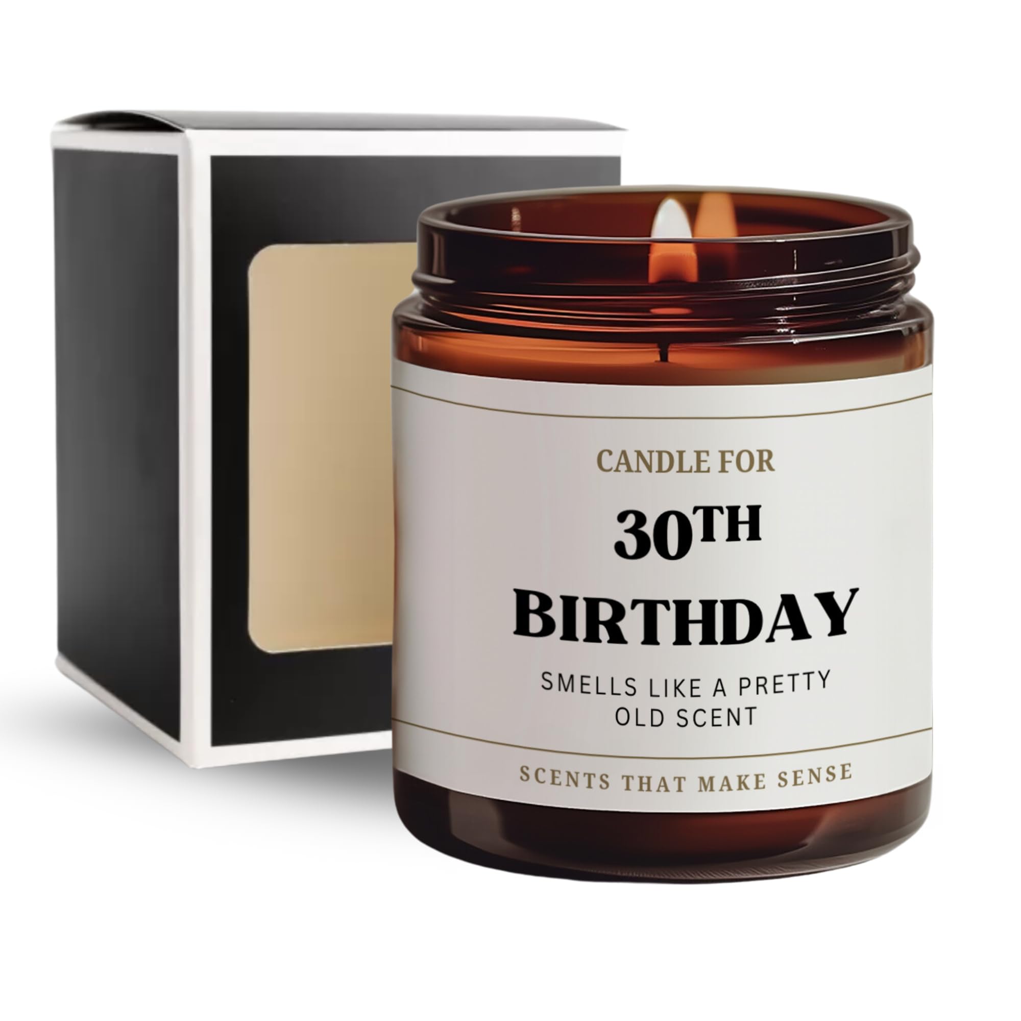 Fragranced Humour - Rude 30th Birthday Gift, Funny Candle, You are Thirty, Organic & Vegan, Luxury Scented (30th Old Scent)