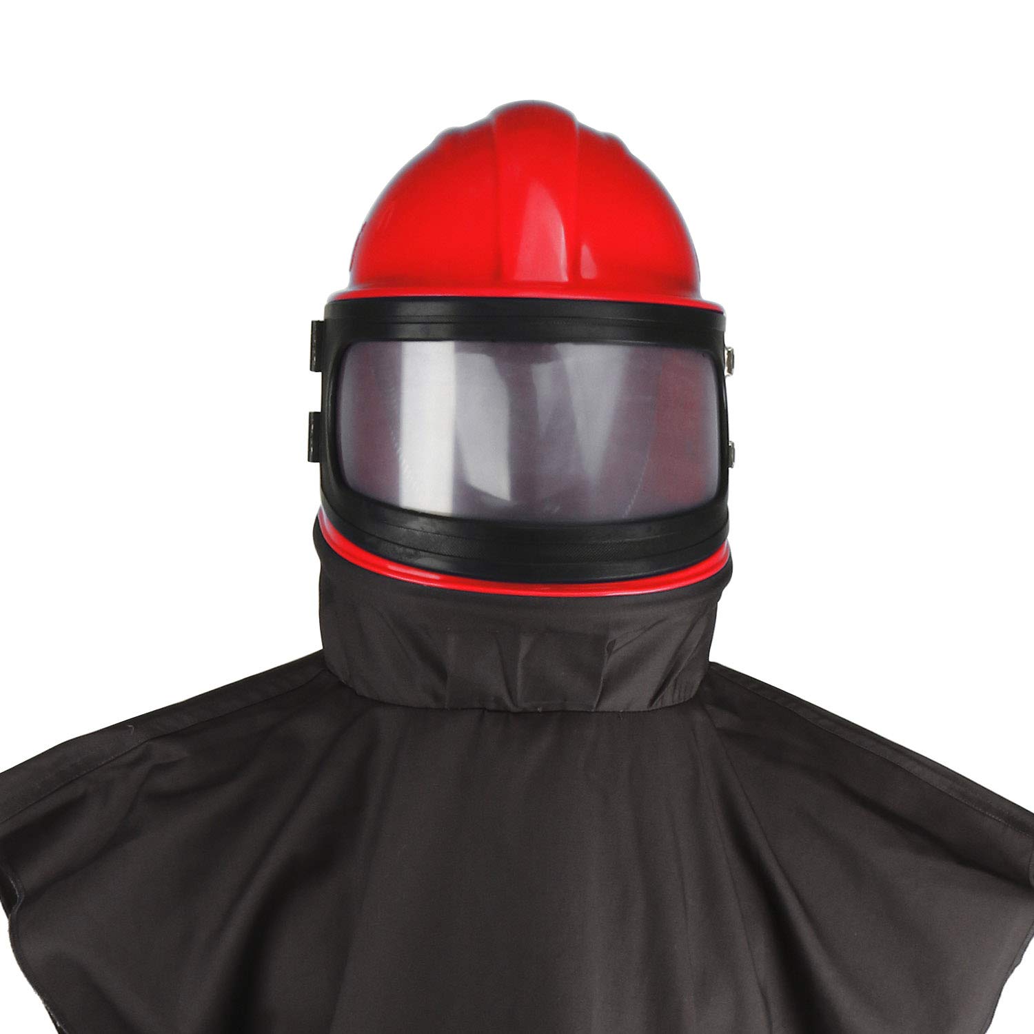 Sandblasting Helmets Sandblasting Helmet RED 1 With Nylon Cape