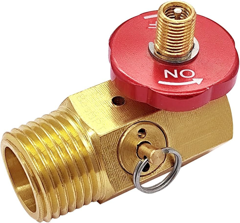 Portable Air Tank Manifold with Fill Port, Aluminum Valve and Relief Bypass, 1/2" NPT Tank x 1/4" NPT Hose x 1/8" NPT Gauge For Air Compressor Portable Carry Tank