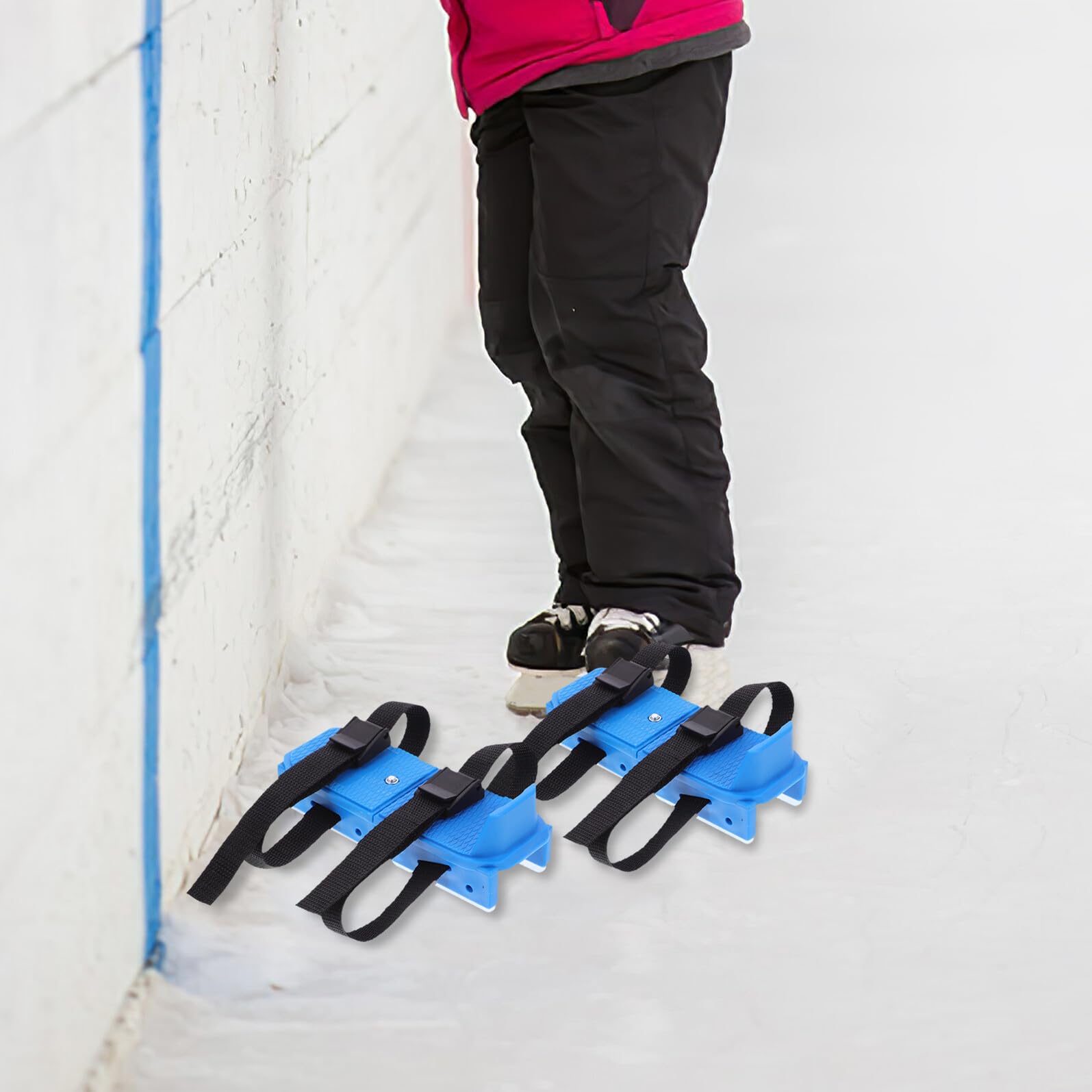 VANZACK Verstellbare Stabile Eislaufschuhe für Kinder aus Kunststoff Leichtes Paar Schlittschuhe für Anfänger für Outdoor Eislaufen und Sichere Erste Schritte