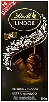Chocolate Lindt Lindor, Extra Amargo, Barra de 100g
