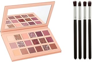 GLOW FIRST Eyeshadow Palette 18 Color Makeup Palette Highlighters Eye Make Up Women's Nude Eyeshadow Palette &amp; Rosegold Ey...
